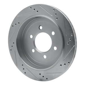 Ford Expedition Brake Rotor (1) - Rear Left - R1 Concepts - Drilled & Slotted - Silver - `02-`06